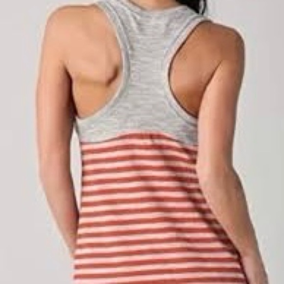 Rag & Bone Knit Raglan Racerback Gray and Orange Striped Tank Top Size S - Picture 2 of 9